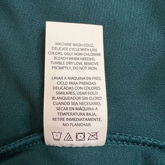 NWT Eddie Bauer One Piece Swimsuit Women’s Medium Bathing Suit Green High Neck - Picture 15 of 16